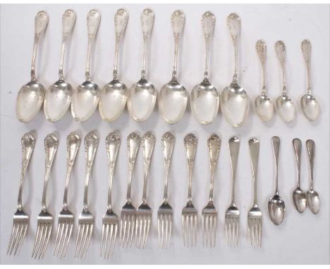 A selection of late 19th American sterling silver flatware by Howard &amp; Co Providence, Rhode Island, New York comprising 4