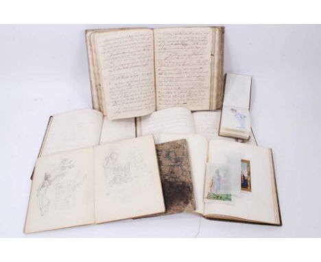 Good collection of 18th to early 20th century albums and ephemera to include a bound volume of letters from 1757-1762, two ea