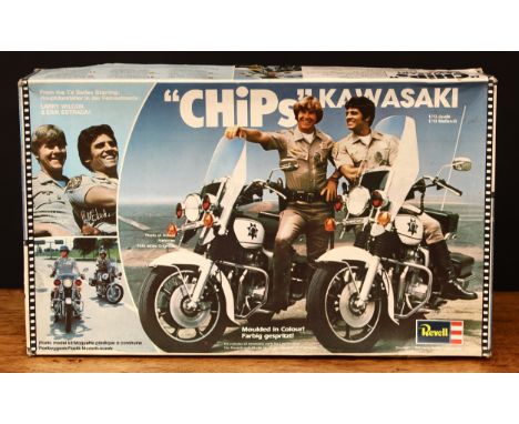 Revell 1:12 scale H-7800 "Chip's" Kawasaki 1000 motorcycle model kit, boxed with instructions 