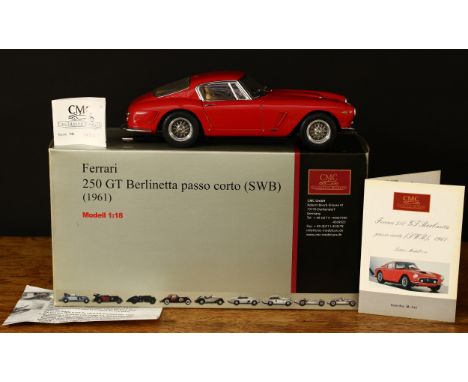 A CMC Exclusive Modelle (Germany) M-046 1:18 scale Ferrari 250 GT Berlinetta passo corto (SWB) 1961, boxed with tag (serial n