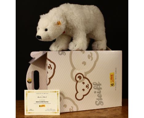 Steiff (Germany) EAN 062780 Nanuk the Steiff Polar Bear, exclusively for Danbury Mint, trademark Steiff button to ear with ye