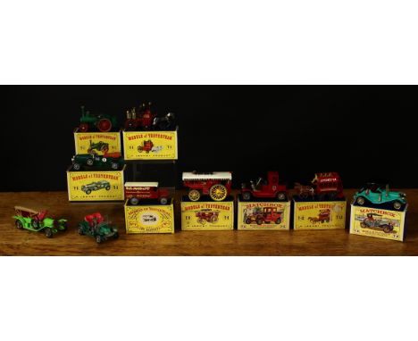 Matchbox Lesney 'Models of Yesteryear', comprising Y-1 Alchin traction engine, boxed; Y-4 Shand Mason horse drawn fire engine