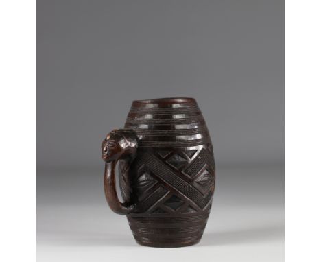 Anthropomorphic Kuba Cup early 20th (Africa R.D.C.) ex L. Guldemont (BelgiumRegion: AfricaPeriod: early 20th centurySizes: H=