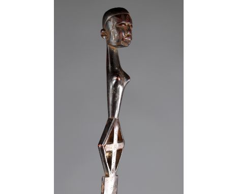Scepter of dignitary Makonde  20th century - private collection Belgium- Tanzania - AfricaRegion: AfricaPeriod: early 20th ce