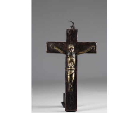 Kongo crucifix - coll: JP Jernander - 19th century - DRC - AfricaRegion: AfricaPeriod: 19th centurySizes: H=230mm L=140mmWeig