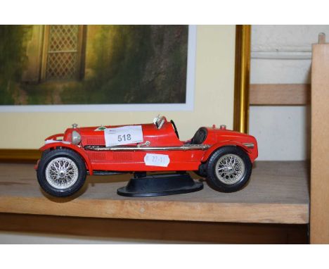 MODEL OF AN ALFA ROMEO RACING CAR