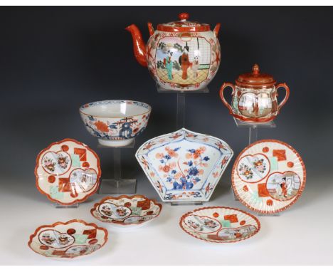 Japan, collection of Imari porcelain, 18th-19th century, comprising an associated tea-service consisting of a teapot, a sugar