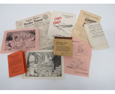 Scarce 'Wanted Men In Cyprus' 1956 Booklet pocket size photograph flip book.  Each photo named.  The front dated 'Nov 1956'. 