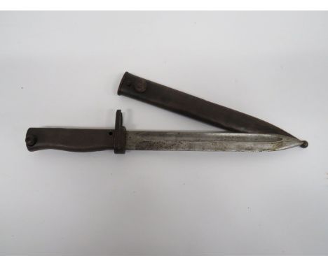 German All Steel Ersatz Bayonet 9 1/2 inch, single edge blade with fuller.  The back edge with Imperial Ordnance stamp.  All 