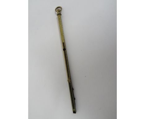 Unusual Straight Bar Percussion Capper by K Steggles square form, 7 3/4 inch long bar capper.  Central internal spring with s