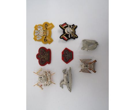 Small Selection of Cavalry Arm Badges consisting bullion embroidery 3/6 Dragoon Guards ... 2 x bullion embroidery Victorian c