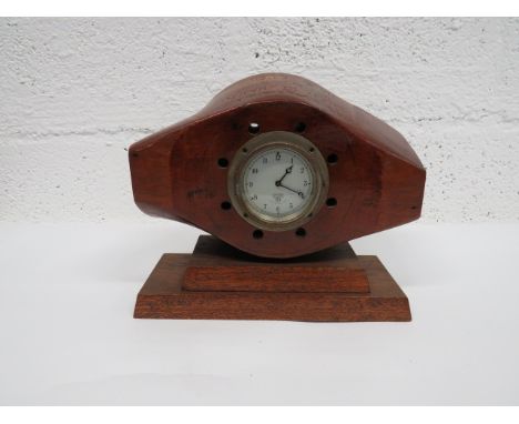 Interwar Propellor Clock cut down, wooden propellor boss for a Gipsey III & Major.  The centre mounted with a 'Smiths' rear w