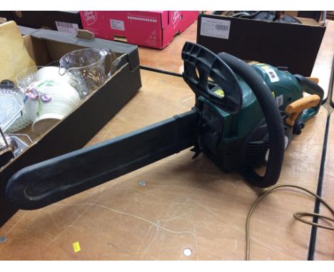 A petrol chainsaw