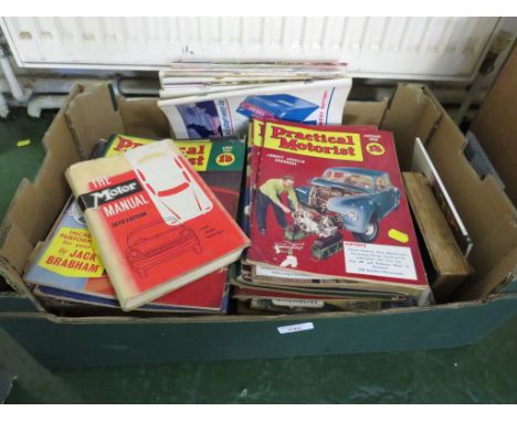 BOX OF VINTAGE PRACTICAL MOTORING MAGAZINES ETC