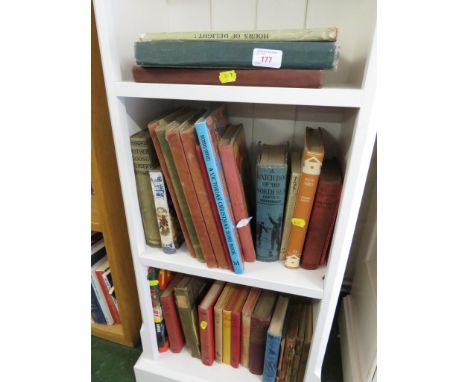 THREE SHELVES OF VINTAGE CHILDREN'S BOOKS AND ANNUALS