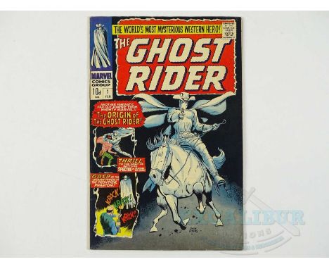 THE GHOST RIDER #1 (1967 - MARVEL - Uk Price Variant) - Origin and First appearance of the Western Ghost Rider - Dick Ayers c