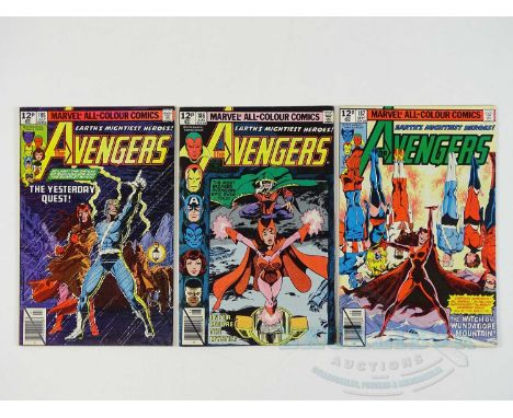 AVENGERS #185, 186, 187 - (3 in Lot) - (1979 - MARVEL - UK Price Variant) - Origin of Quicksilver &amp; Scarlet Witch + First