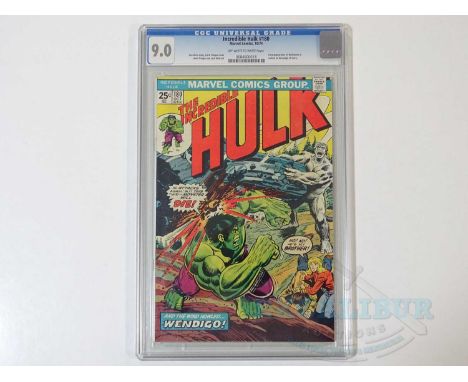 INCREDIBLE HULK #180 (1974 - MARVEL) - GRADED 9.0 by CGC - First appearance of Wolverine (cameo - last page) - Len Wein Story
