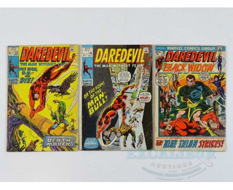 DAREDEVIL #76, 78, 92 (3 in Lot) - (1971/72 - MARVEL - US Price &amp; UK Price Variant) Includes First issue to feature Black