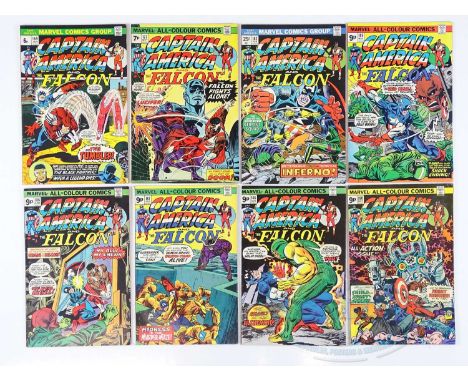 CAPTAIN AMERICA #169, 177, 182, 185, 186, 187, 188, 190 (8 in Lot) - (1974/75 - MARVEL - UK Cover Price &amp; UK Price Varian