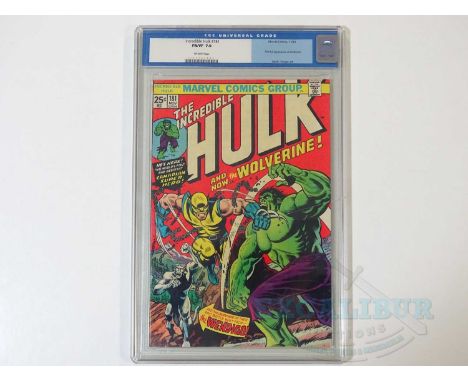 INCREDIBLE HULK #181 (1974 - MARVEL) - GRADED 7.0 (FN/VF) by CGC - First FULL appearance of Wolverine - Herb Trimpe cover &am