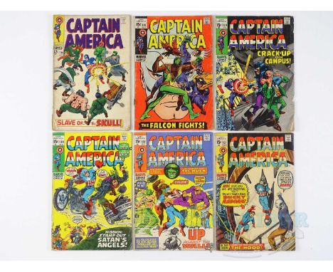 CAPTAIN AMERICA #104, 118, 120, 128, 130, 131 (6 in Lot) - (1968/70 - MARVEL) - Includes Second appearance of the Falcon and 