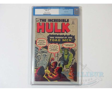 INCREDIBLE HULK #2 (1963 - MARVEL) - GRADED 5.5 (FN-) by CGC - First appearance of Green Hulk &amp; Second appearance as a ch