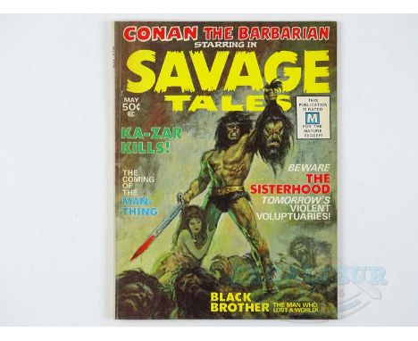 SAVAGE TALES #1 - (1976 - MARVEL) - First appearance and Origin of Man-Thing with Gray Morrowart +  "The Frost-Giant's Daught