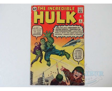 INCREDIBLE HULK #3 (1962 - MARVEL) - Third appearance of the Hulk + First appearance Ringmaster and the Circus of Crime - Jac