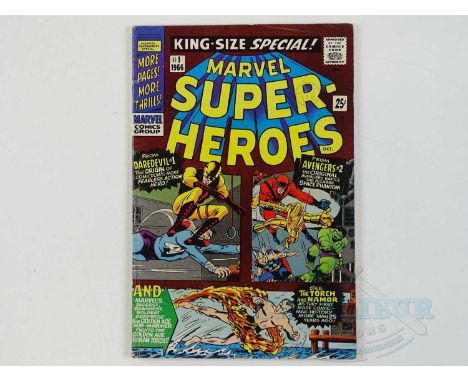 MARVEL SUPER-HEROES #1 - (1966 - MARVEL) The first Marvel one-shot comic book + Reprints stories from Daredevil #1, The Aveng
