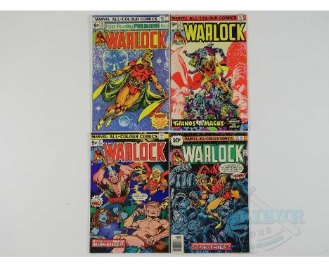 WARLOCK #9, 10, 12, 13 (4 in Lot) - (1975/76 - MARVEL - UK Price Variant) - HOT Character - Due to be introduced into the Mar