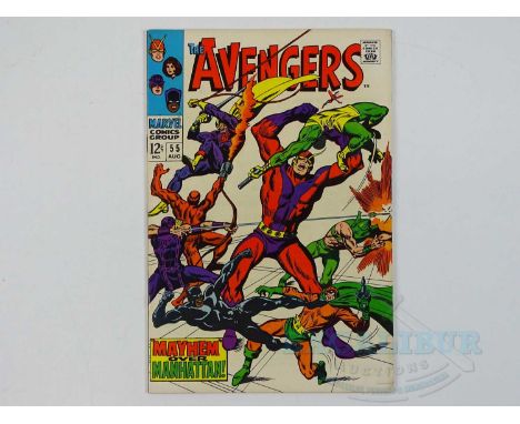 AVENGERS #55 (1968 - MARVEL) - First full appearance of UItron + Goliath, Wasp, Black Panther, Hawkeye, Whirlwind, Radioactiv