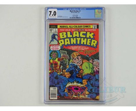 BLACK PANTHER #1 - (1977 - MARVEL - UK Price Variant) GRADED 7.0 by CGC - HOT Character + First appearance in own solo title 