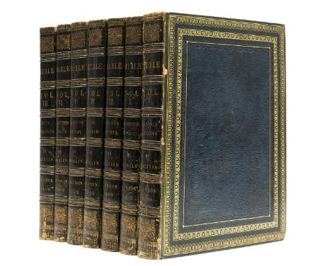 Bible, English.- The Old Testament [&amp;] New Testament, 7 vol.,  list of subscribers, 70 engraved plates after Fuseli, Reyn