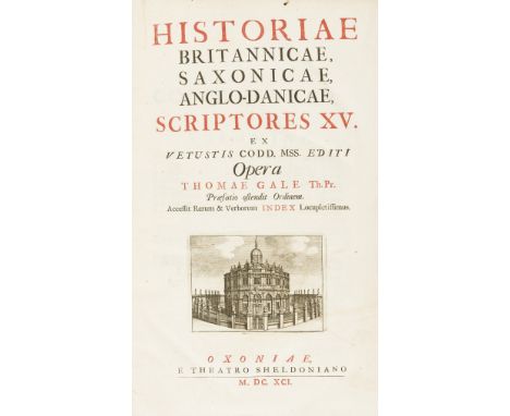 Gale (Thomas) Historiae Britannicae, Saxonicae, Anglo-Danicae... [&amp;] Historiæ Anglicanæ scriptores quinque, 2 vol., vol. 