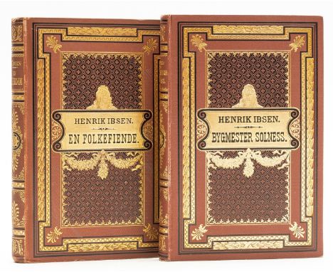 Ibsen (Henrik) En Folkefiende, 1882; Bygmester Solness, 1892, first editions, original decorative cloth, gilt, some slight sh