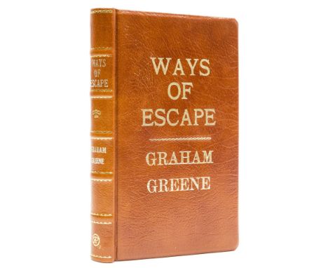 Greene (Graham) Ways of Escape, first edition, number 18 of 20 specially-bound copies signed by the author from an edition li