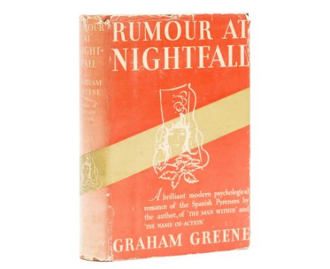 Greene (Graham) Rumour at Nightfall, first American edition, upper hinge cracked, original cloth, spine slightly dulled, dust