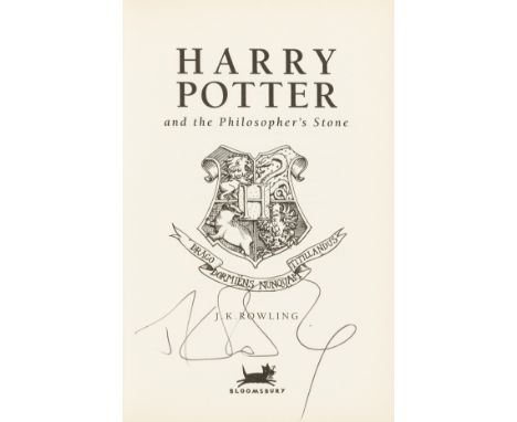 Rowling (J.K.) Harry Potter and the Philosopher's Stone, first edition, ninth printing, signed by the author on title, note o