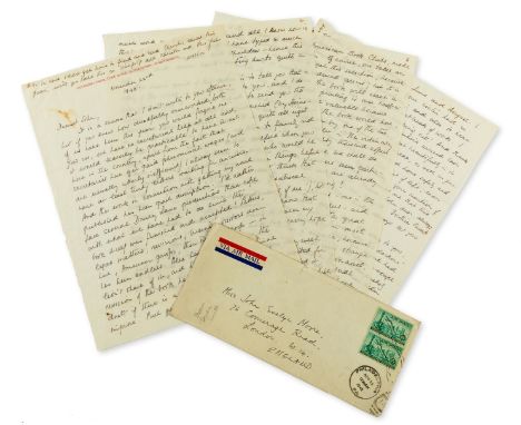 Smith (Dorothy Gladys [Dodie], playwright and writer, author of 101 Dalmatians, 1896-1990) Autograph Letter signed "Dodie" to