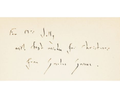 Greene (Graham) The Revenge. An Autobiographical Fragment, first edition, one of 300 copies, signed presentation inscription 