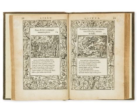 Emblemata.- Ovid. La Vita et Metamorfoseo d'Ovidio, edited by Gabriello Simeoni, 2 parts only (of 3) in 1, collation: a-q8, A