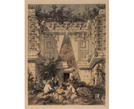 Central America.- Mayan ruins.- [Catherwood (Frederick)] Four plates from "Views of Ancient Monuments in Central America", co