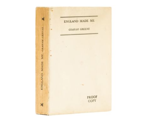 Greene (Graham) England Made Me, uncorrected proof copy, light browning to title, newspaper clippings to front free endpapers