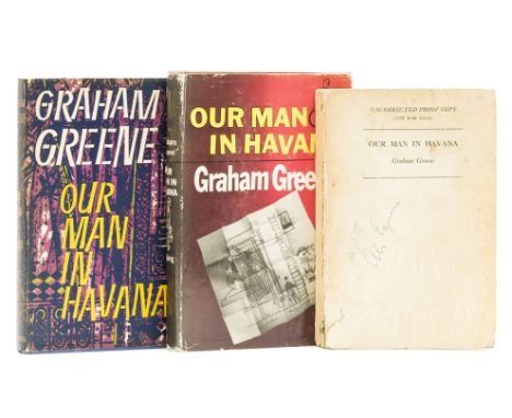 Greene (Graham) Our Man in Havana, uncorrected proof copy, "Laurence Pollinger Ltd." ink stamp to head of half-title, light c