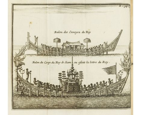 Thailand.- La Loubère (Simon de) Du royaume de Siam, 2 vol., titles with woodcut printers device, 2 folding engraved maps, 38