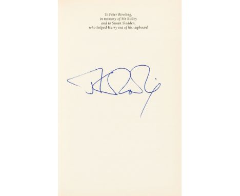 Rowling (J.K.) Harry Potter and the Goblet of Fire, first edition, signed by the author on dedication p., a few early pp. wit