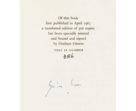 Greene (Graham) May We Borrow You Husband? And Other Comedies of the Sexual Life, one of 500 copies signed by the author, ori