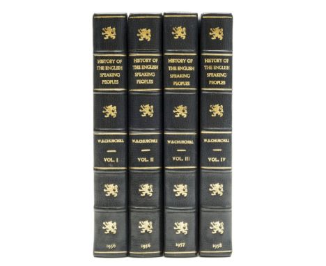 Churchill (Winston S.) A History of the English Speaking People, 4 vol., first edition, maps, faint spotting to first few lea