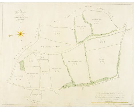 Kent Estate Map, Chevening.- Barham (surveyor) The Home Farm In Chevening Kent Belonging to The Ri.t Hon.ble Lord Amherst, ma